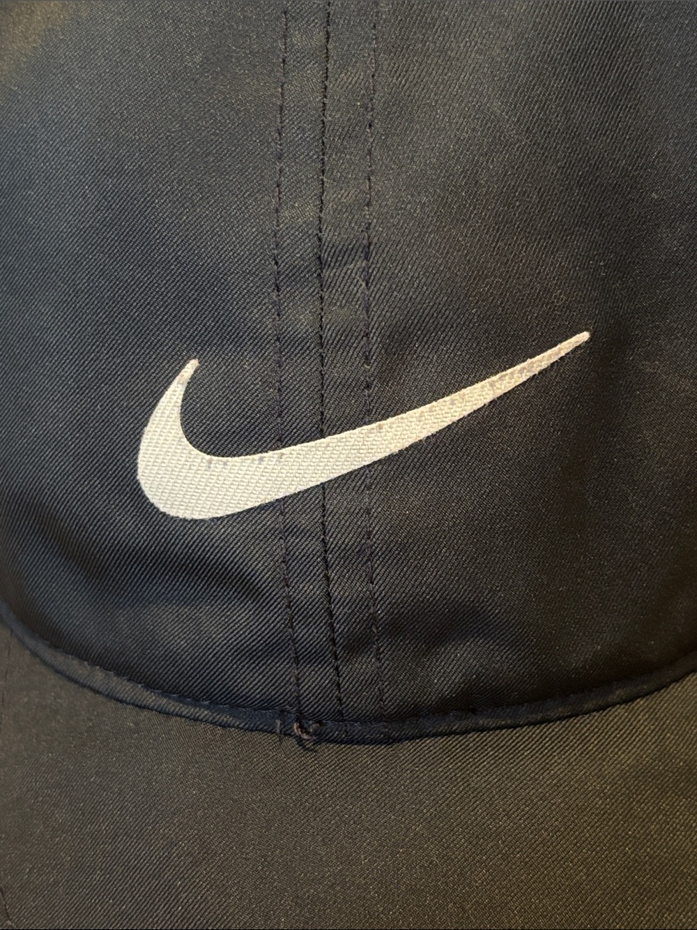 Nike Featherweight Dri-Fit Running Athletic Hat Black One Size Lightweight - Picture 3 of 5